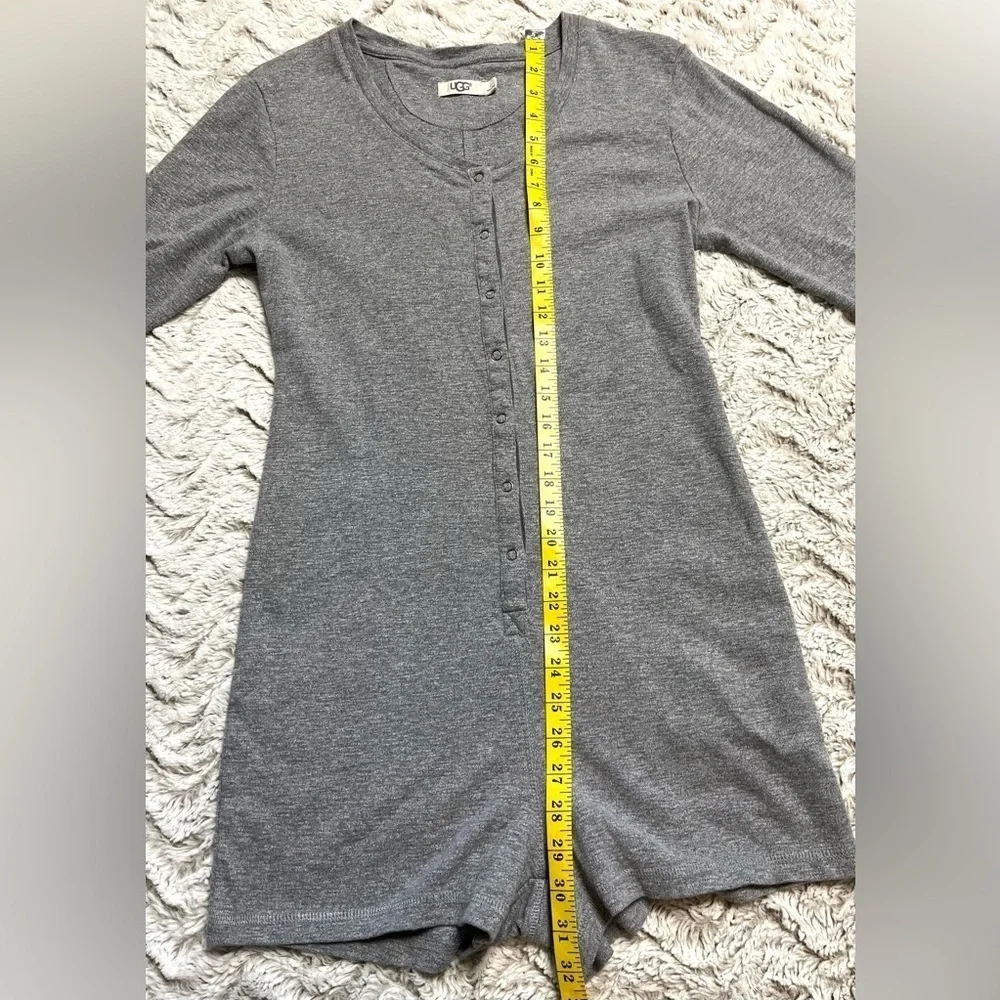 UGG  Heidi Lounge Romper
In Grey Heather 100% Cotton Loungewear 
Size Large - Picture 4 of 7